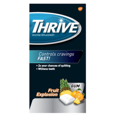 Thrive 2mg Nicotine Replacement Gum Fruit Explosion